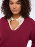 V-neck viscose blend sweater image number 2
