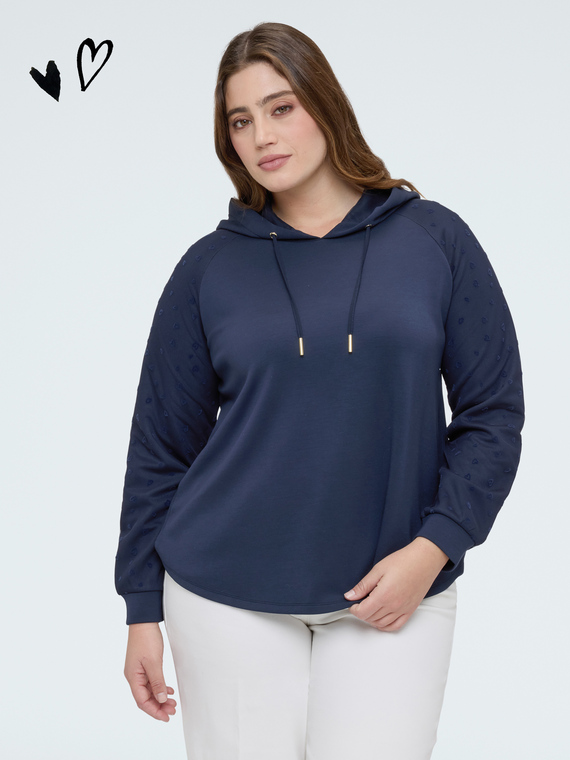 Kapuzenpullover mit Herzchen-&Auml;rmeln