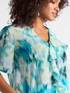 Bedruckte Bluse mit Volant image number 3