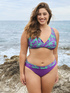 Bikini mit tropischem Print und Bund in der Taille image number 0
