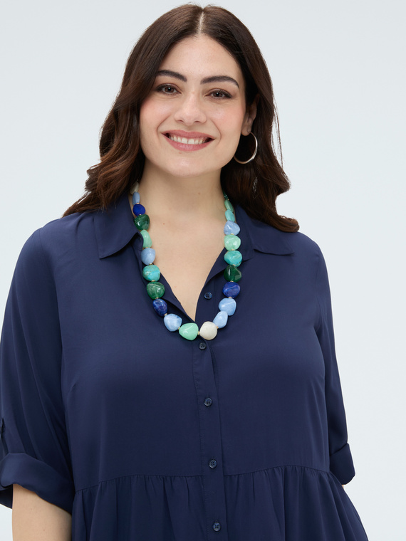 Multicolor stone necklace