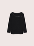 Boat-neck sweater with jewel embellishments image number 4