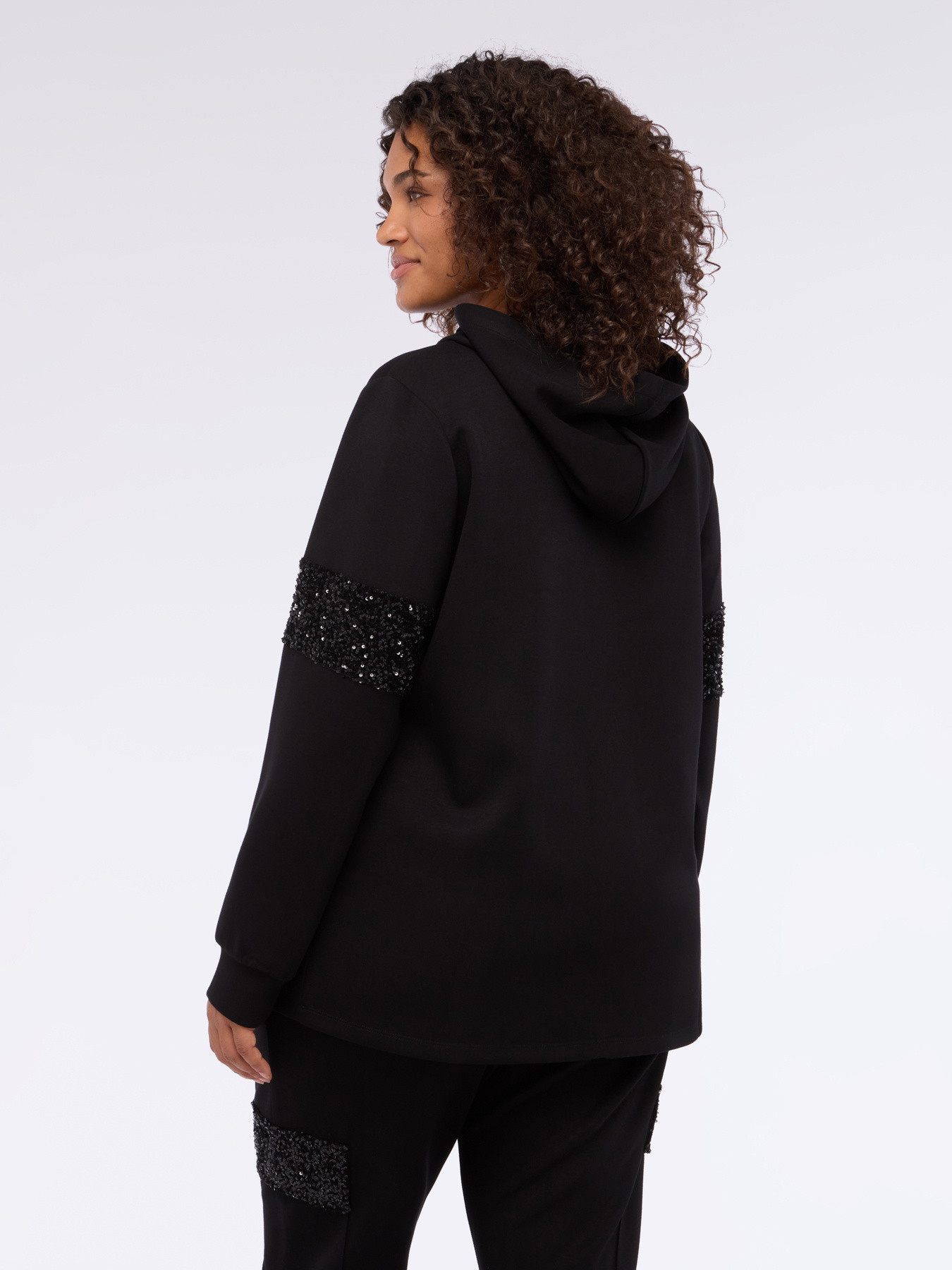 Hoodie with sequins image number 1