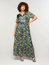 Long skirt with tropical print image number 0