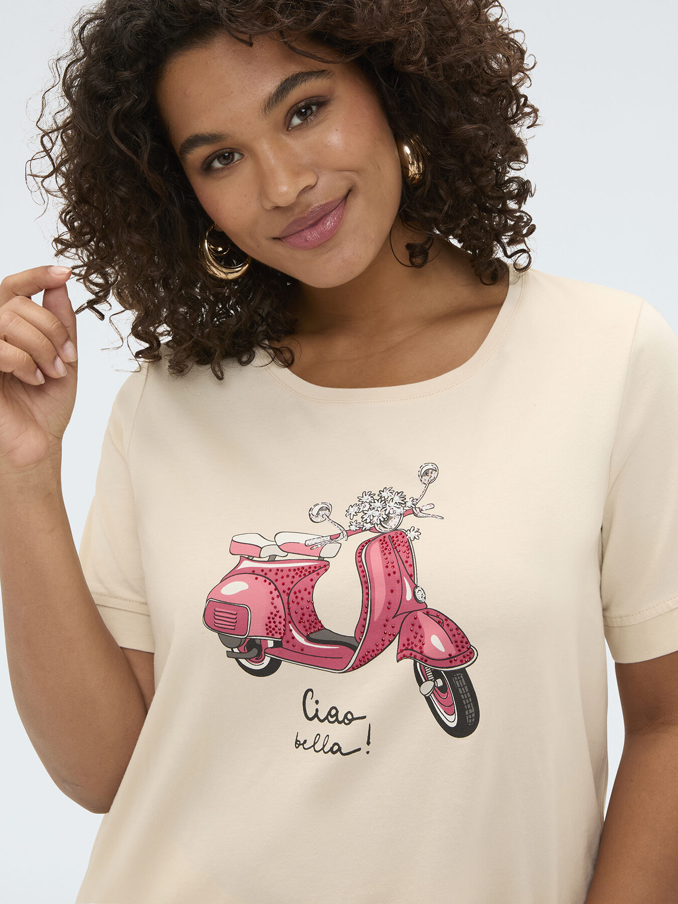 Cotton t-shirt with print image number 0