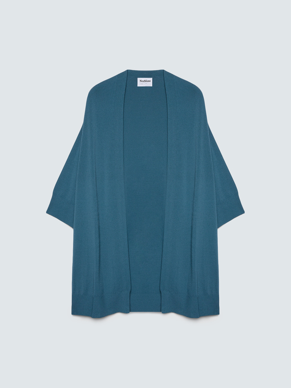 Cardigan long en tricot fin m&eacute;lang&eacute; viscose