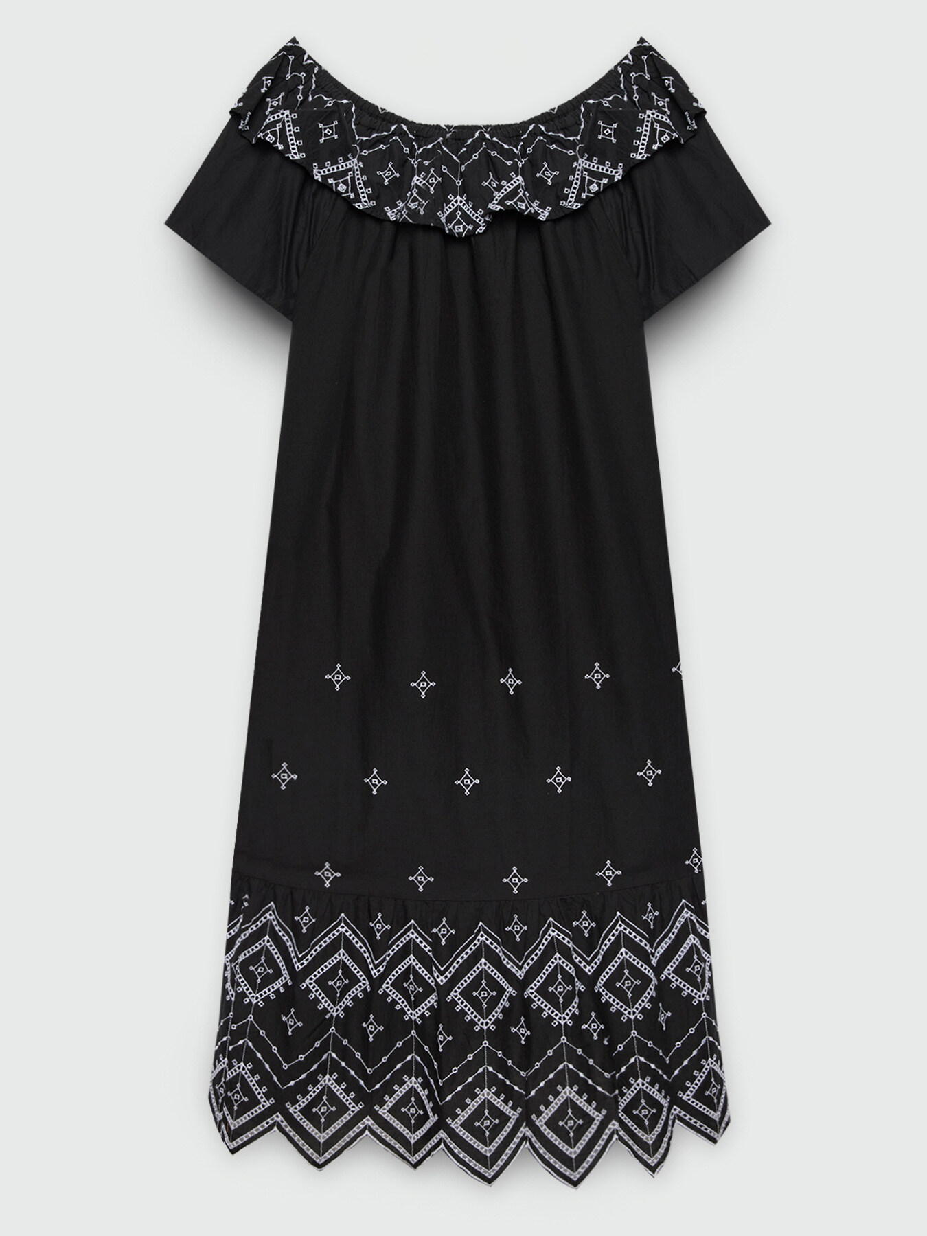 Long ethnic off the shoulder dress image number 5