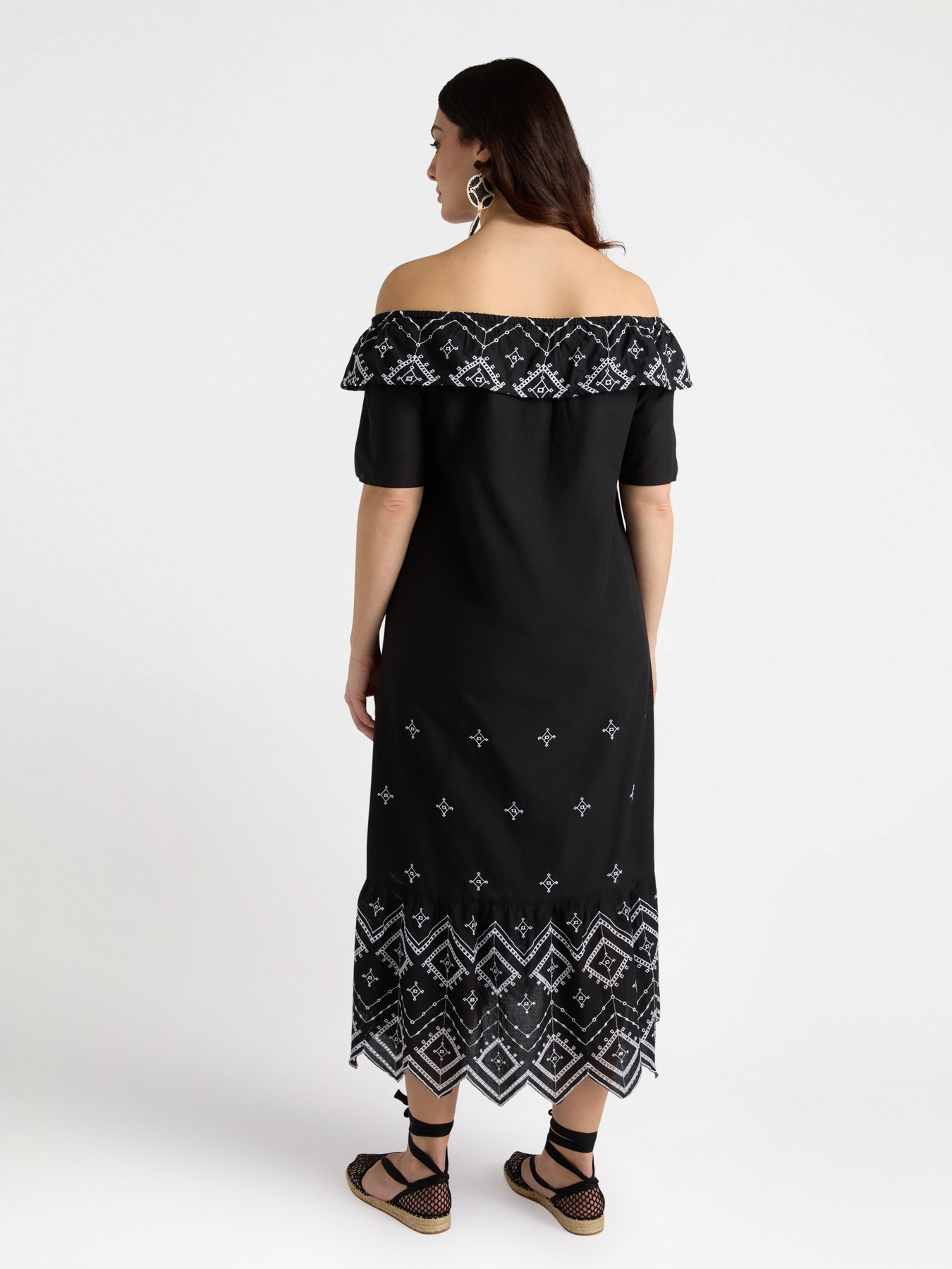 Vestito lungo etnico off shoulders image number 1