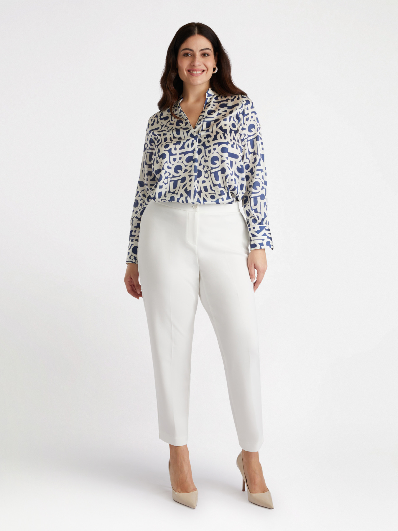 Blouse with lettering print image number 0