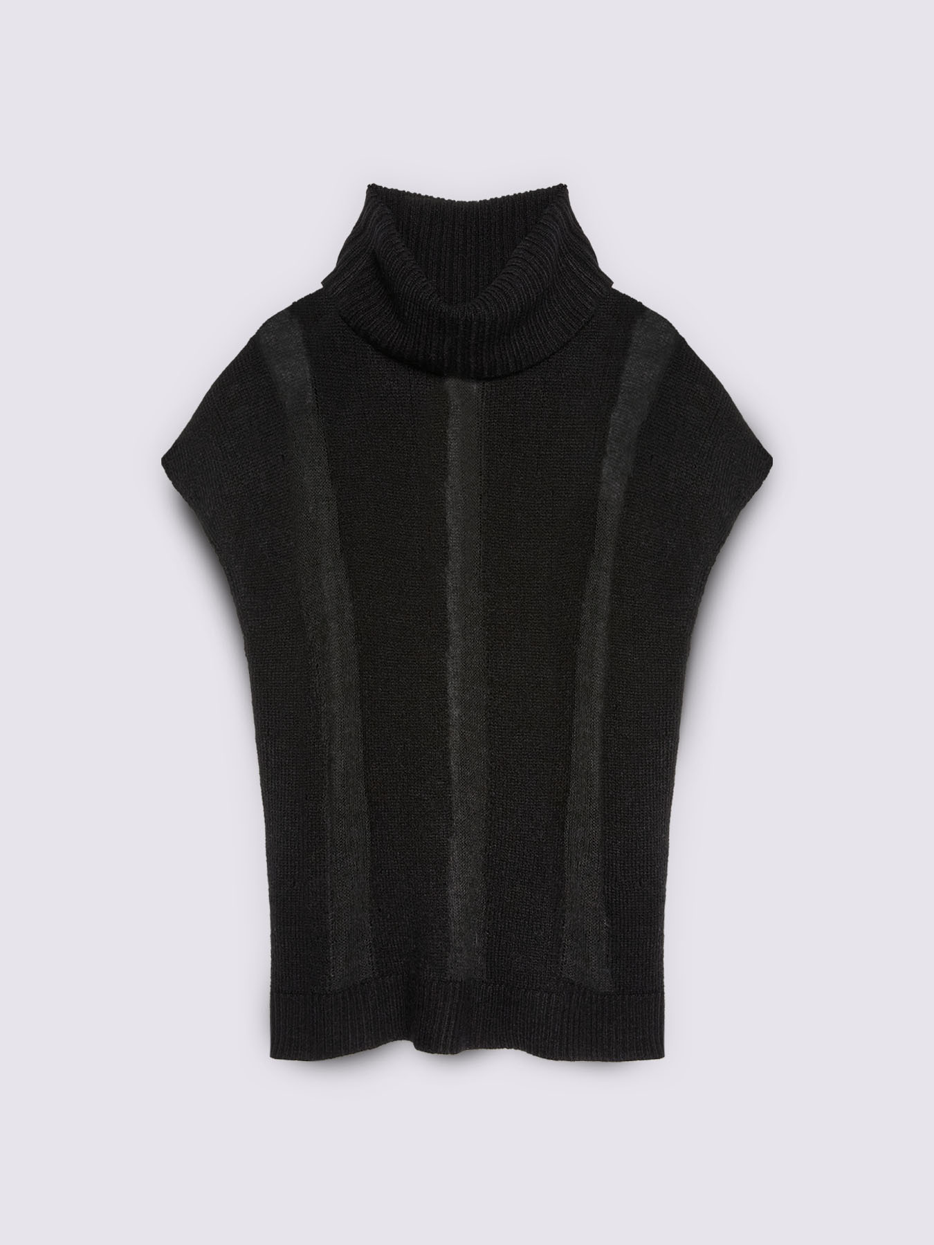 Chaleco con cuello alto y transparencias image number 4