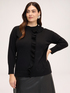 Round-neck sweater with ruffle image number 0