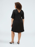 Vestito in raso con punti luce all over image number 1