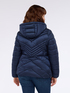 Gesteppte Daunenjacke mit Chevron-Muster und Kapuze image number 1