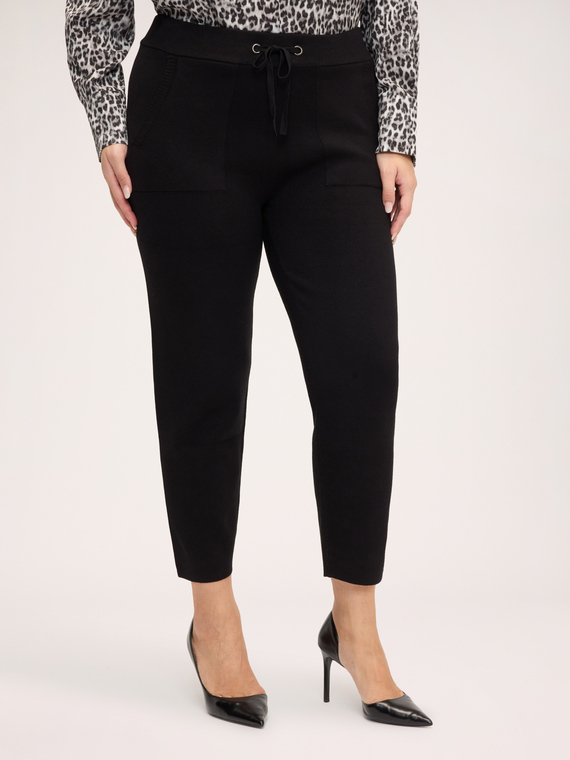 Fine-knit viscose blend joggers