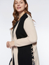 Two-tone cardigan with strings image number 2