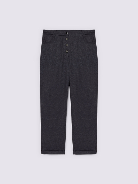 Pantaloni Barrel in Punto Milano