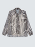 Blusa in georgette con stampa e fiocco image number 4
