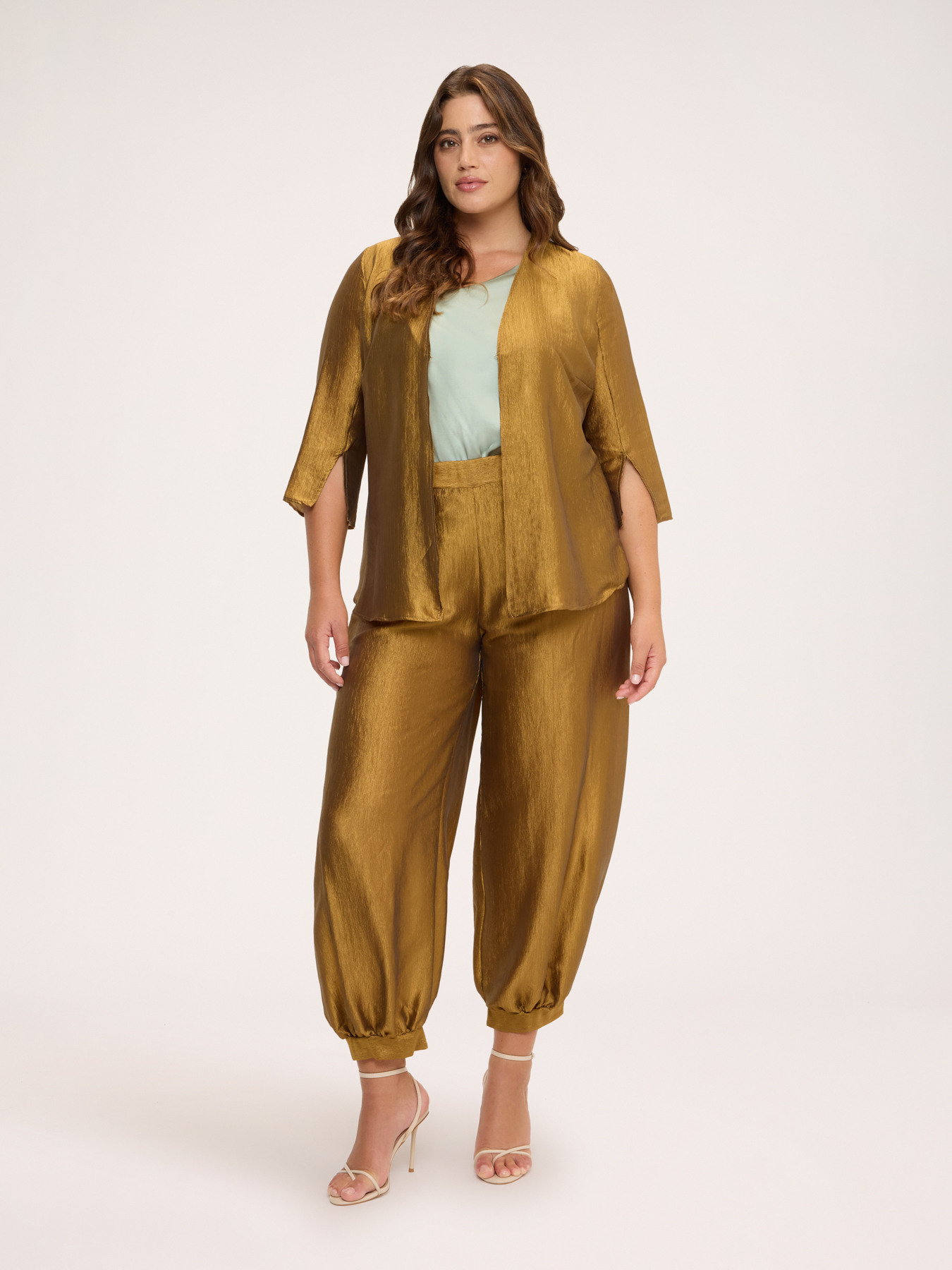 Deconstructed jacket with metallic effect image number 4