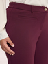 Pantaloni cropped con risvolto e bottone image number 3