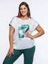 T-shirt con stampa foliage image number 0