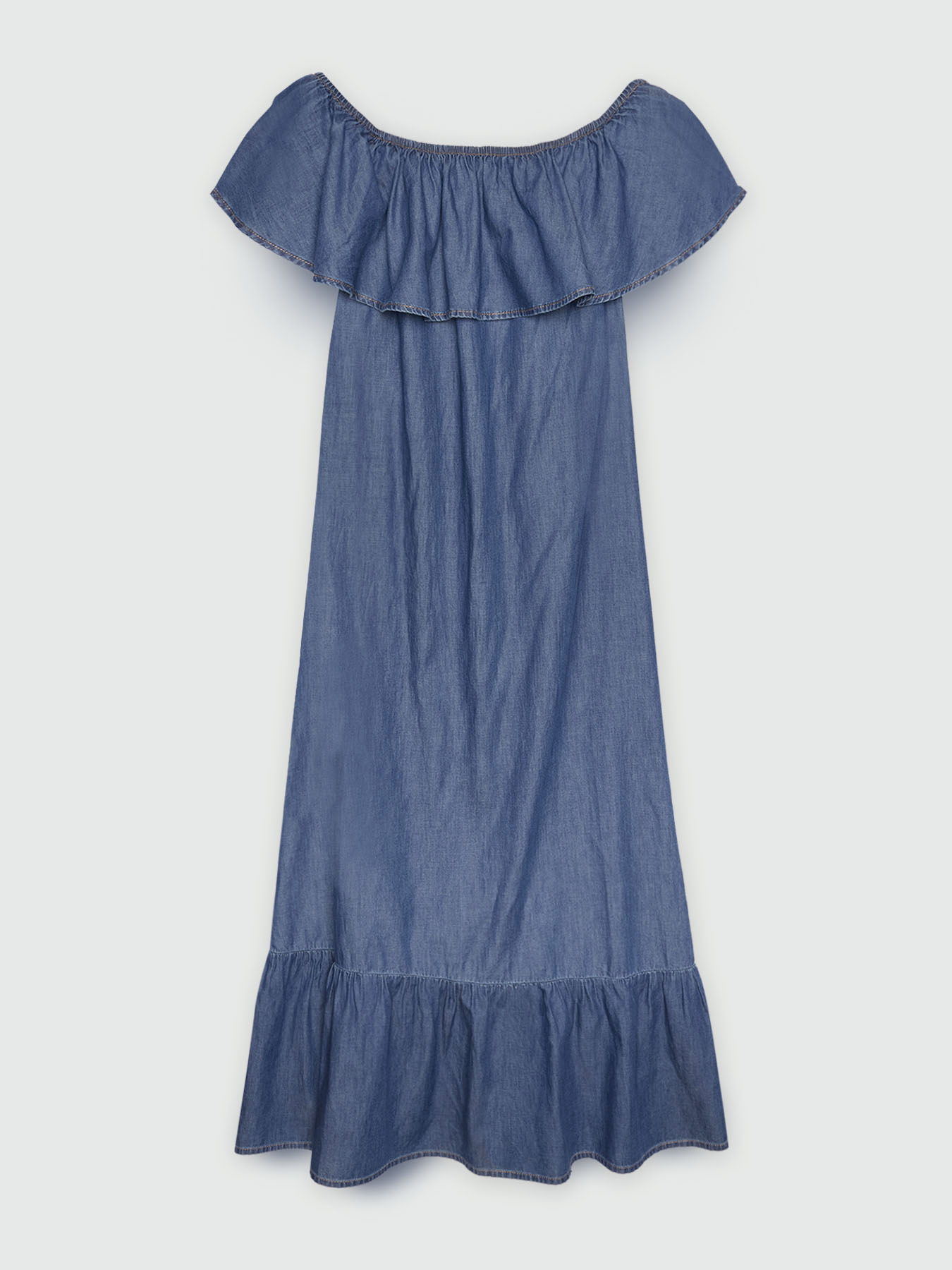 Long denim dress image number 4