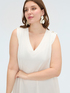 Robe longue avec d&eacute;collet&eacute; en V image number 3