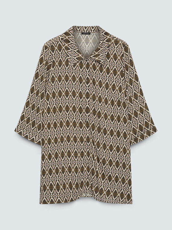Camicia in viscosa con stampa