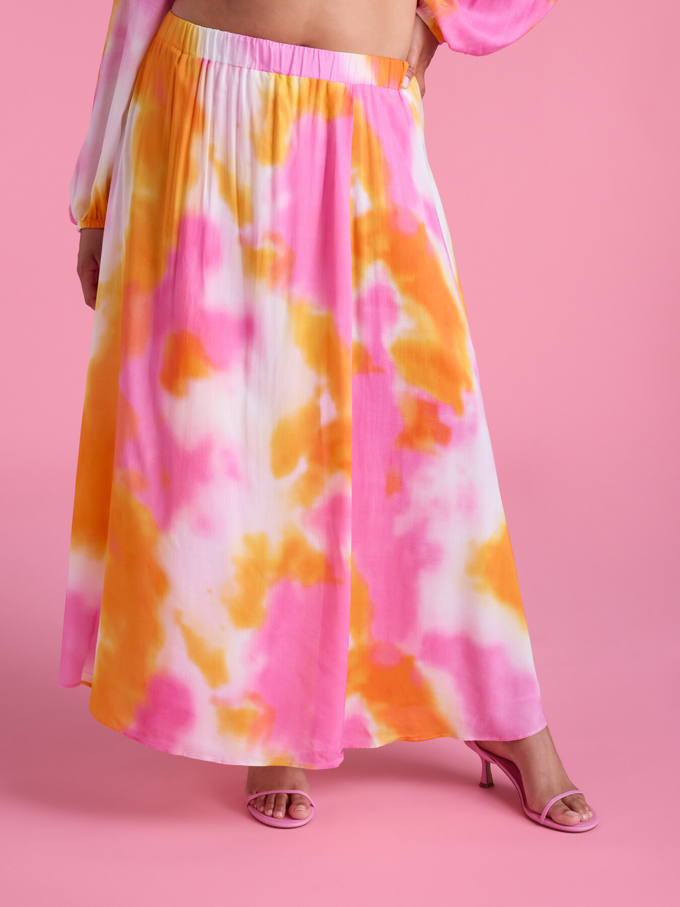 Long tie dye skirt image number 1