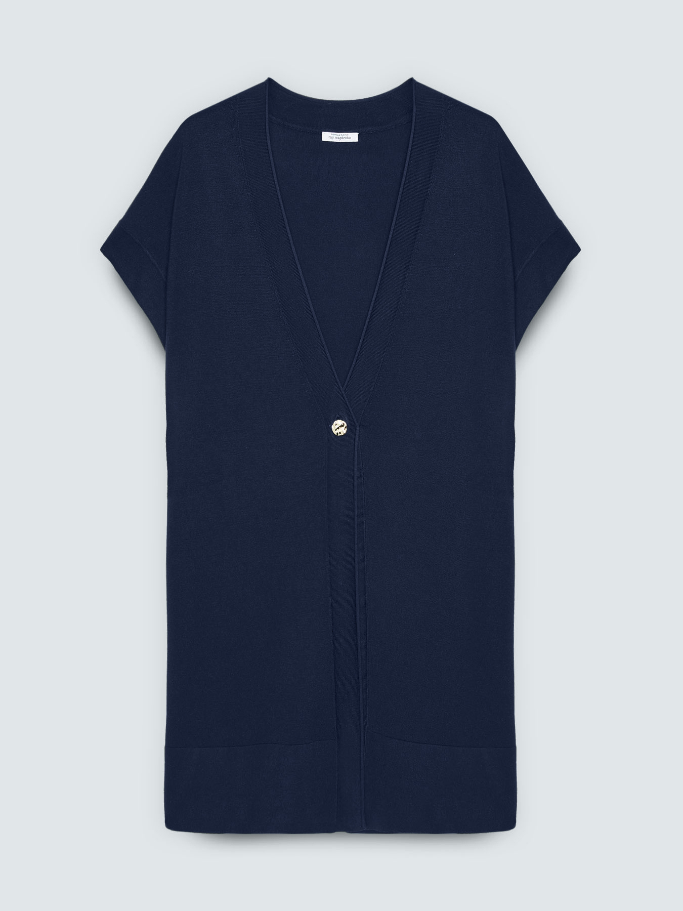 Gilet lungo in misto viscosa image number 4