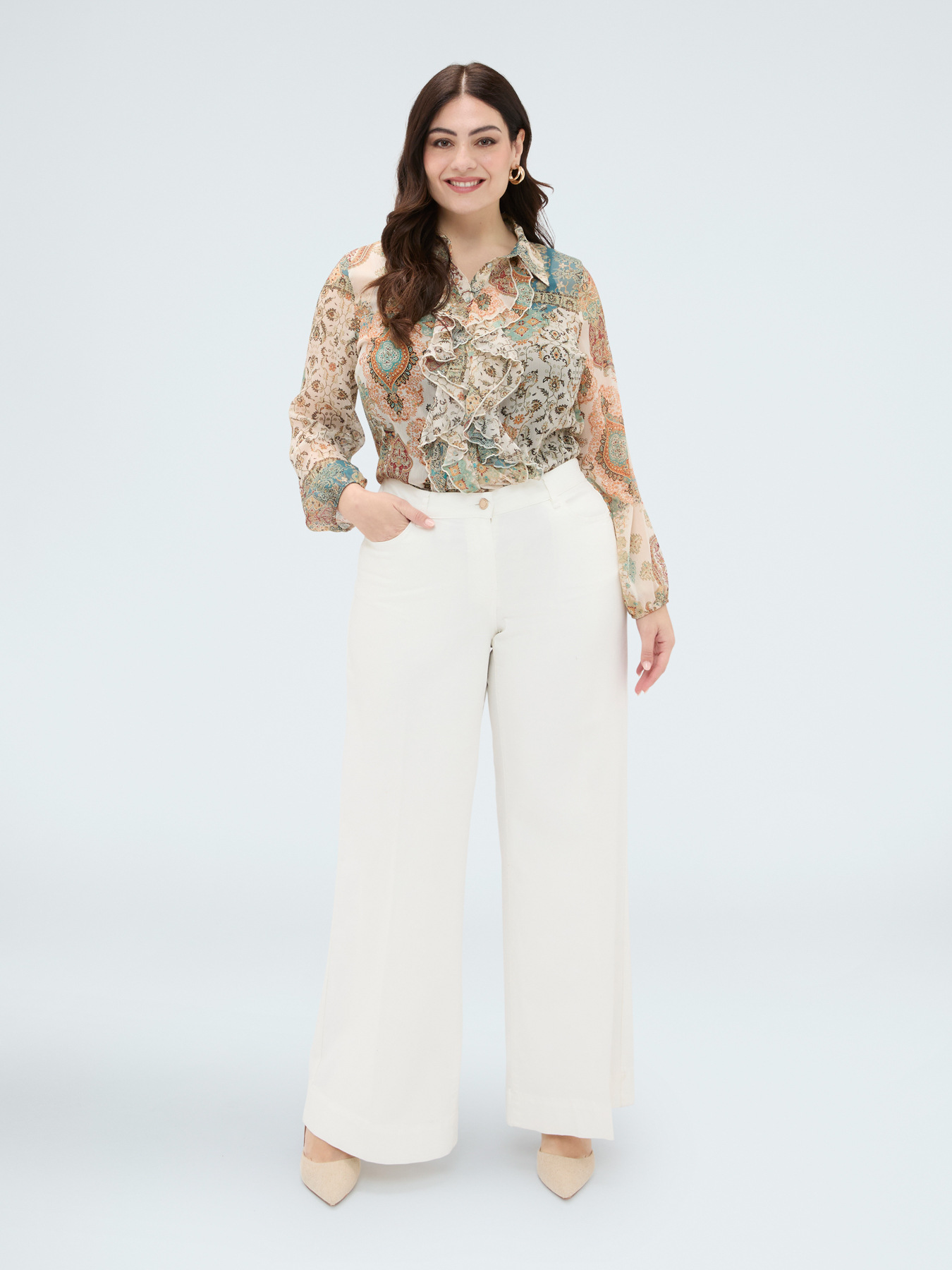 Bluse aus Georgette mit Paisley-Druck image number 3