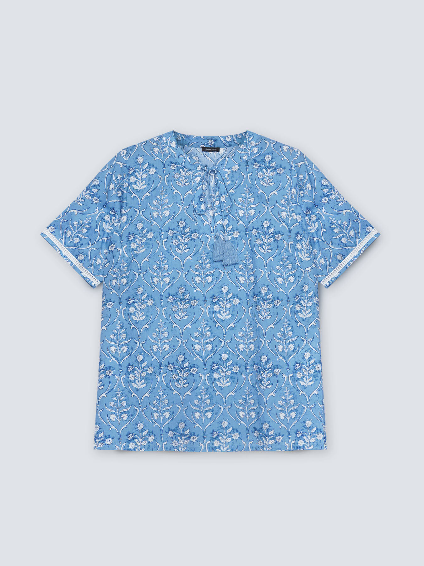 Blusa de gasa estampada image number 4