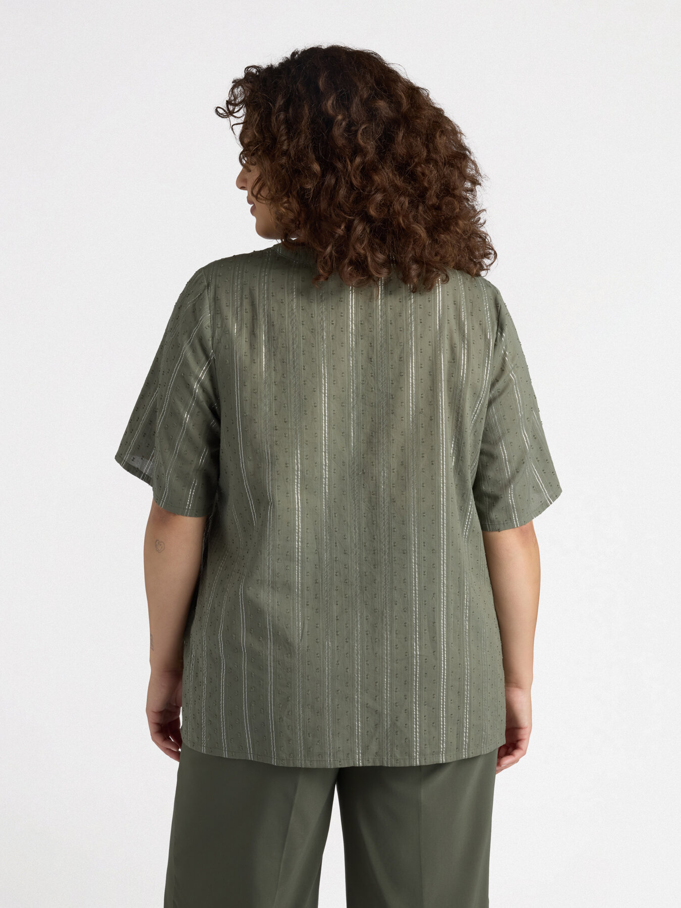 Striped blouse with strings image number 1