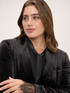 Velvet blazer with lace cuffs image number 3