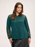 Blouse en satin stretch avec inserts en dentelle image number 0