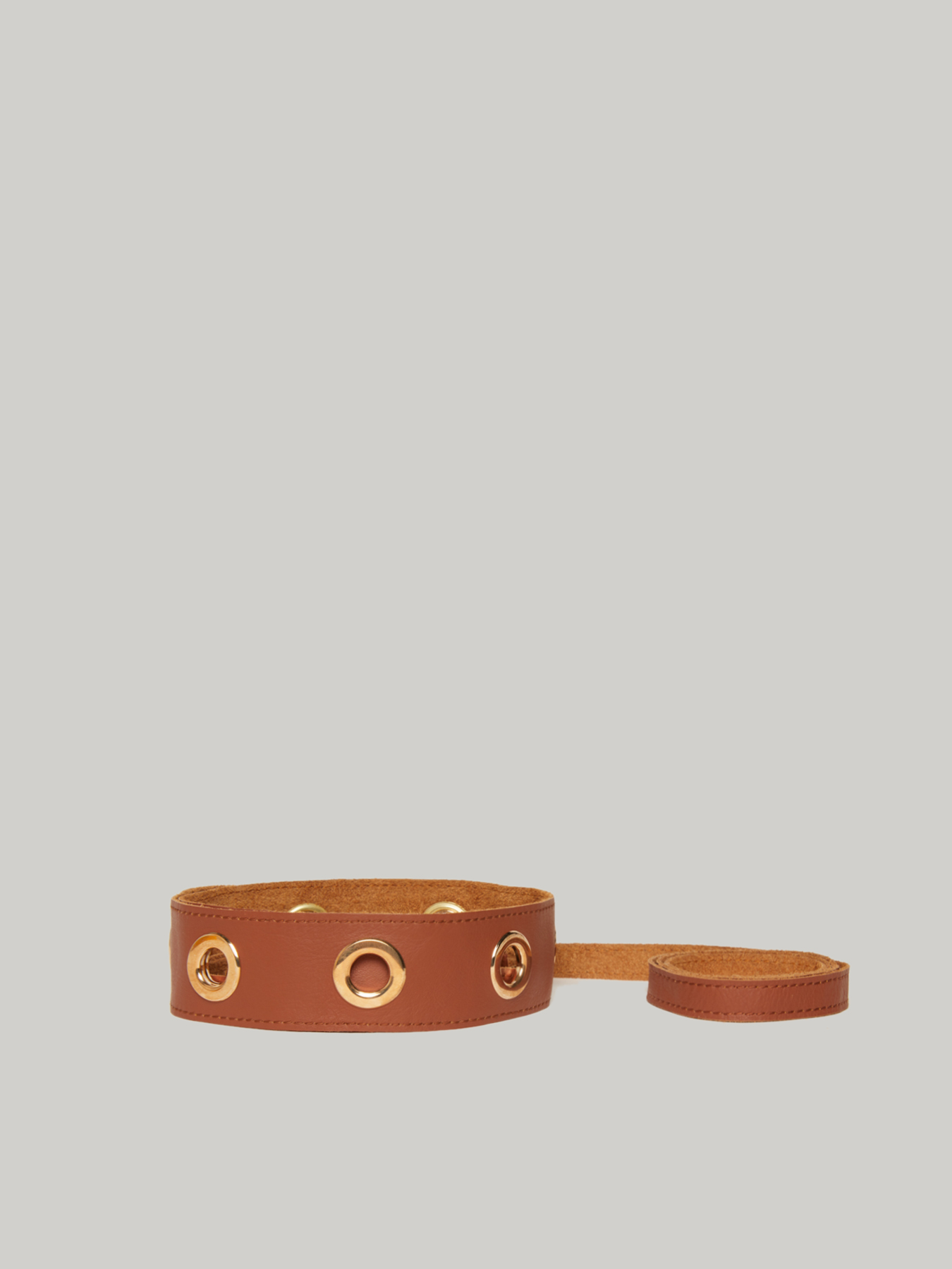 Leather sash with eyelets image number 0