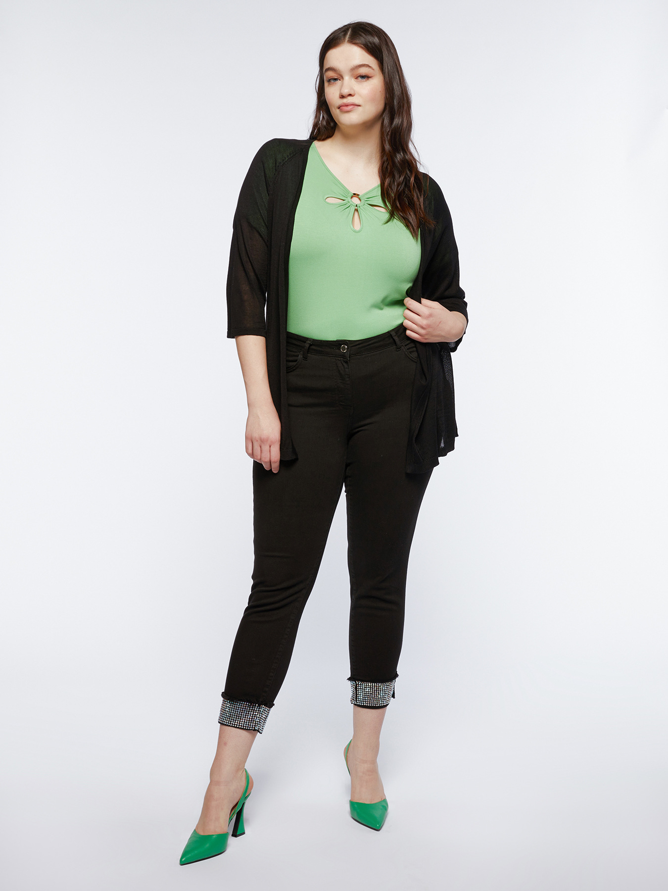 Lightweight cardigan open in front image number 2