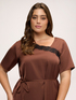 Kleid aus Satin mit Spitzendetail image number 3
