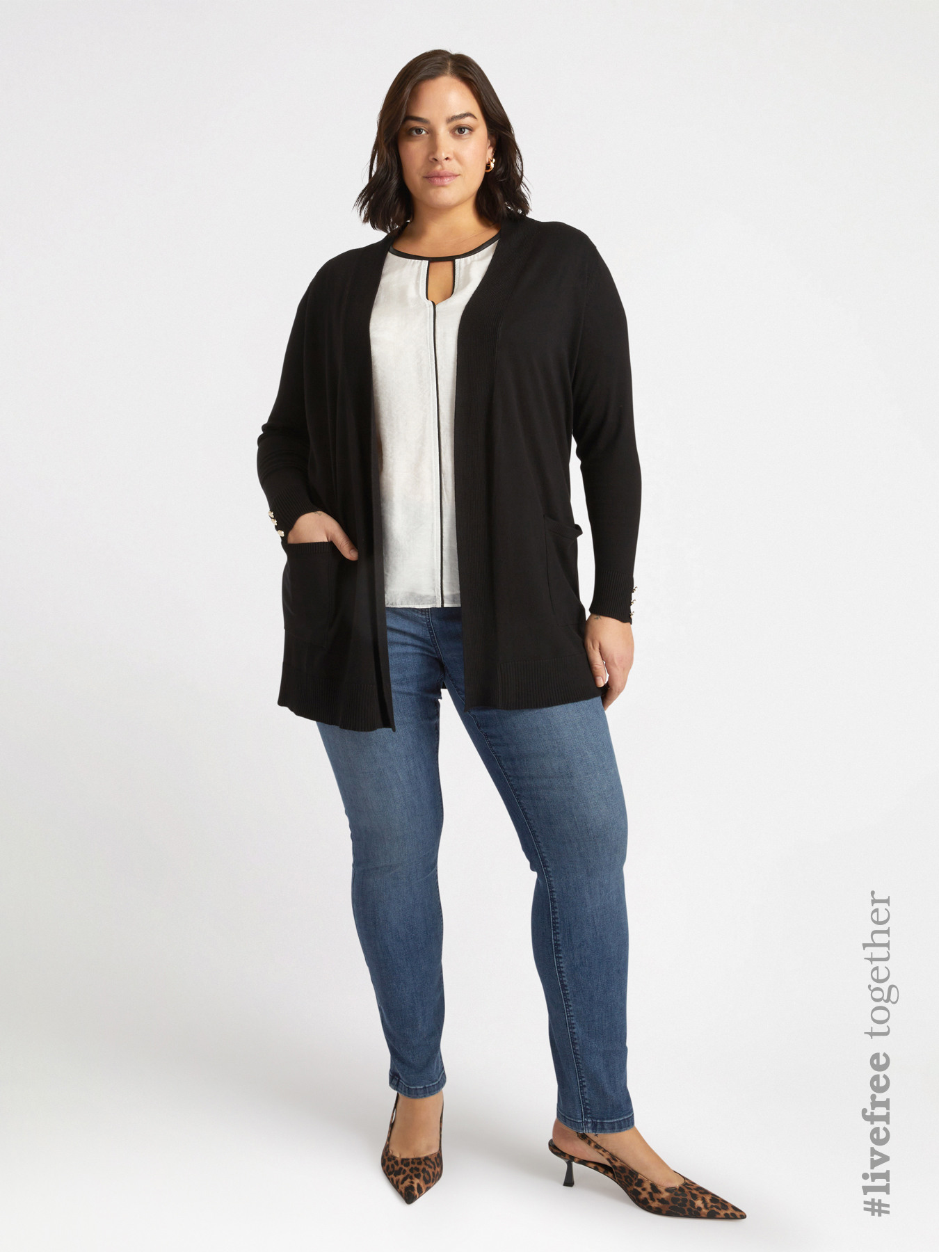 Maxi cardigan con viscosa LENZING&trade; ECOVERO&trade; image number 0