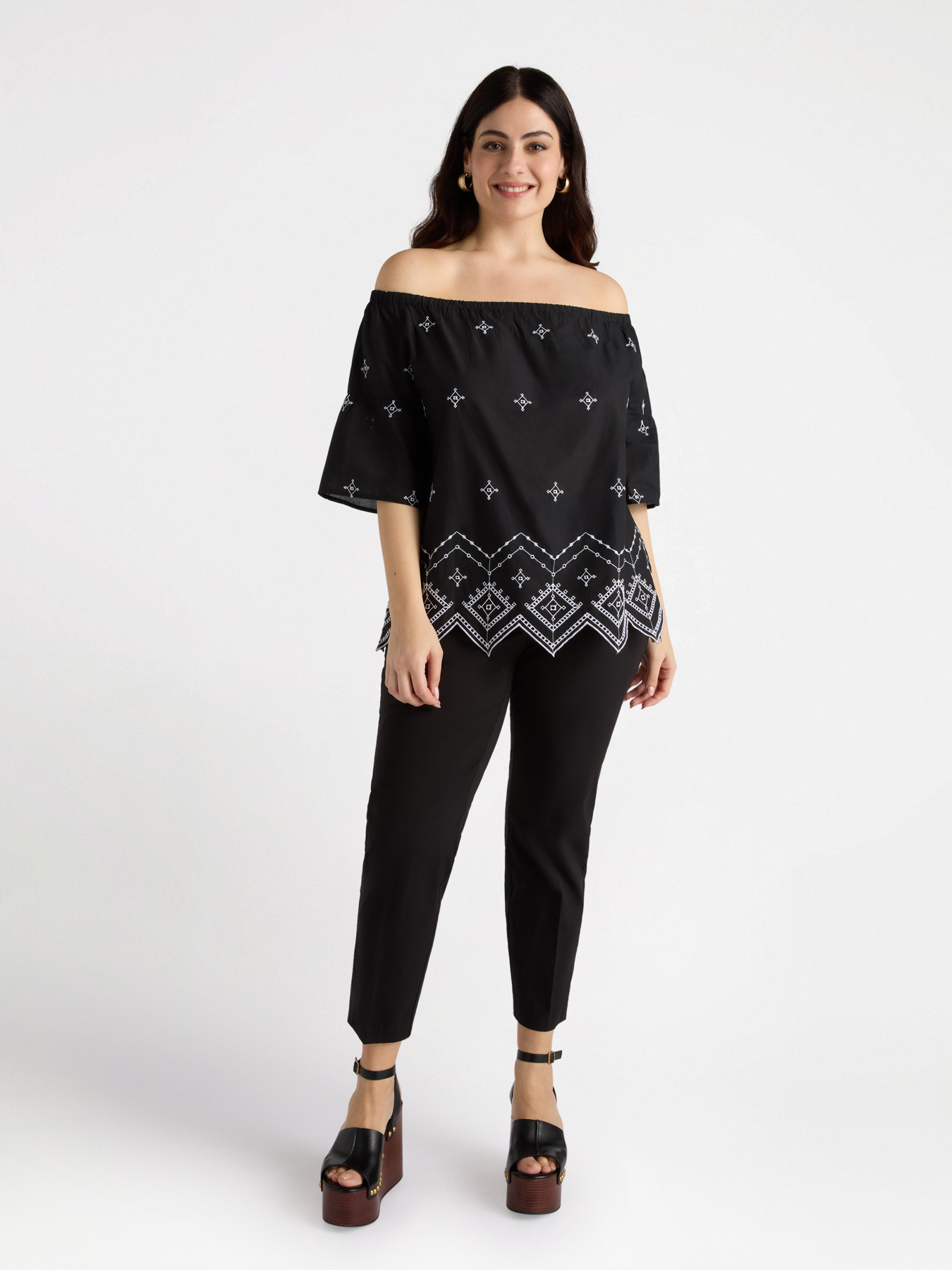 Ethnic off the shoulder blouse image number 2