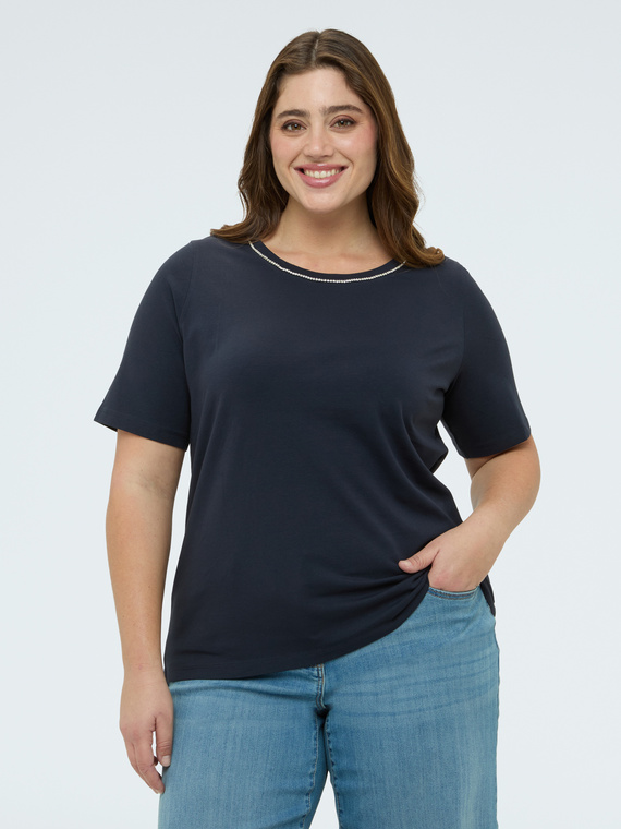 T-shirt in cotone con applicazioni luminose