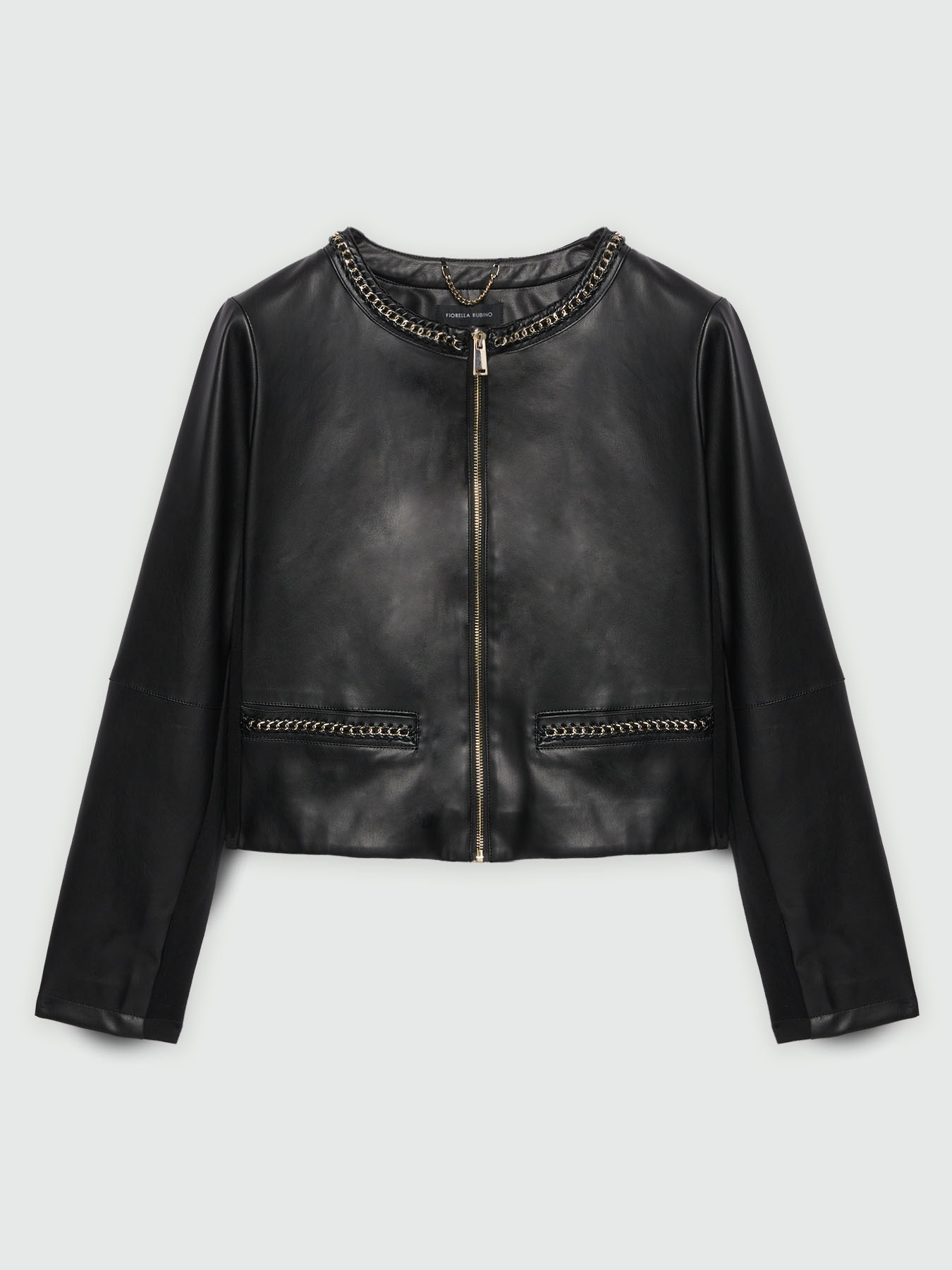 Giacca biker con catene image number 4