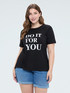Cotton t-shirt with motivational slogan image number 1
