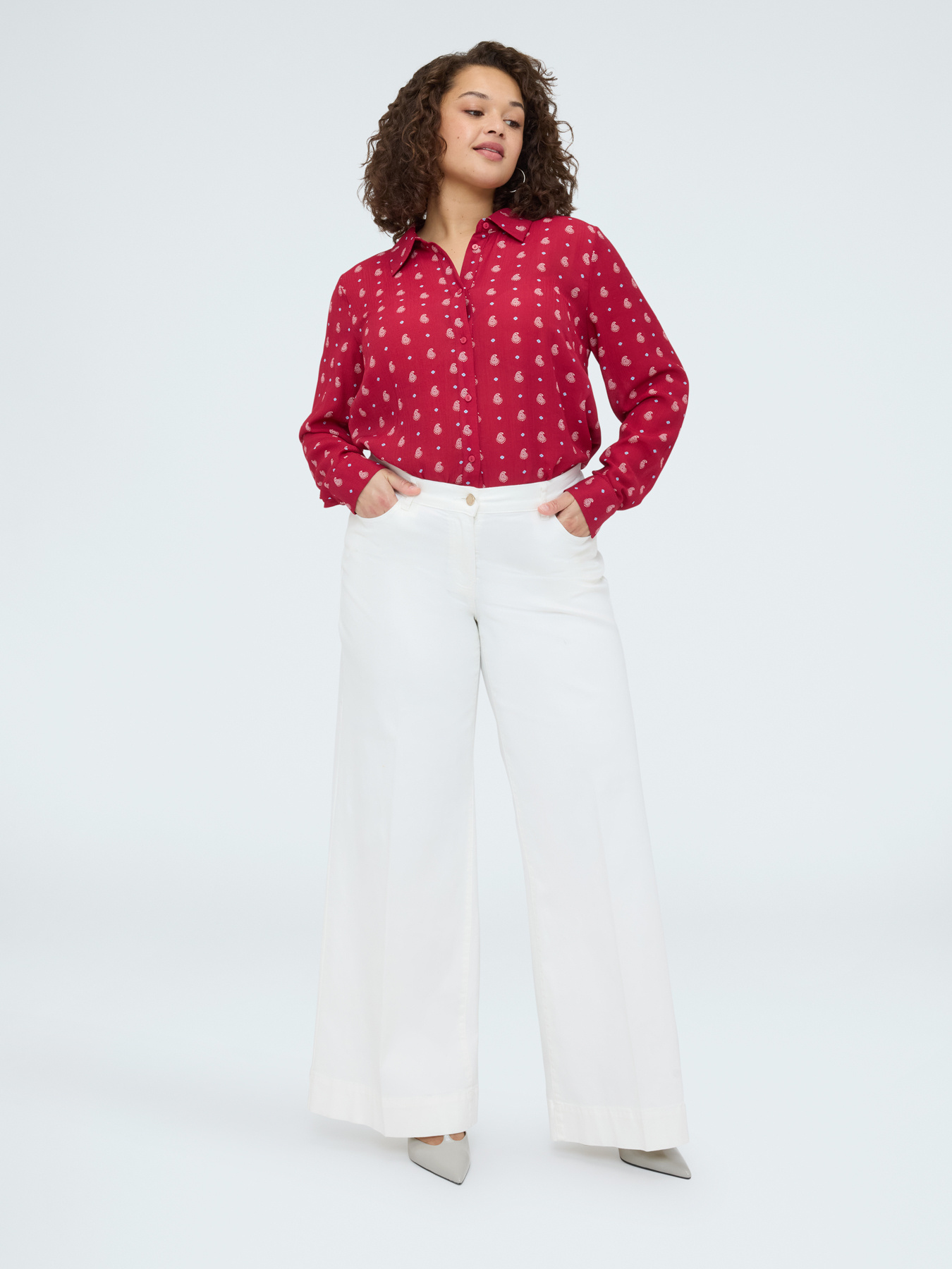 Micro paisley print shirt image number 4