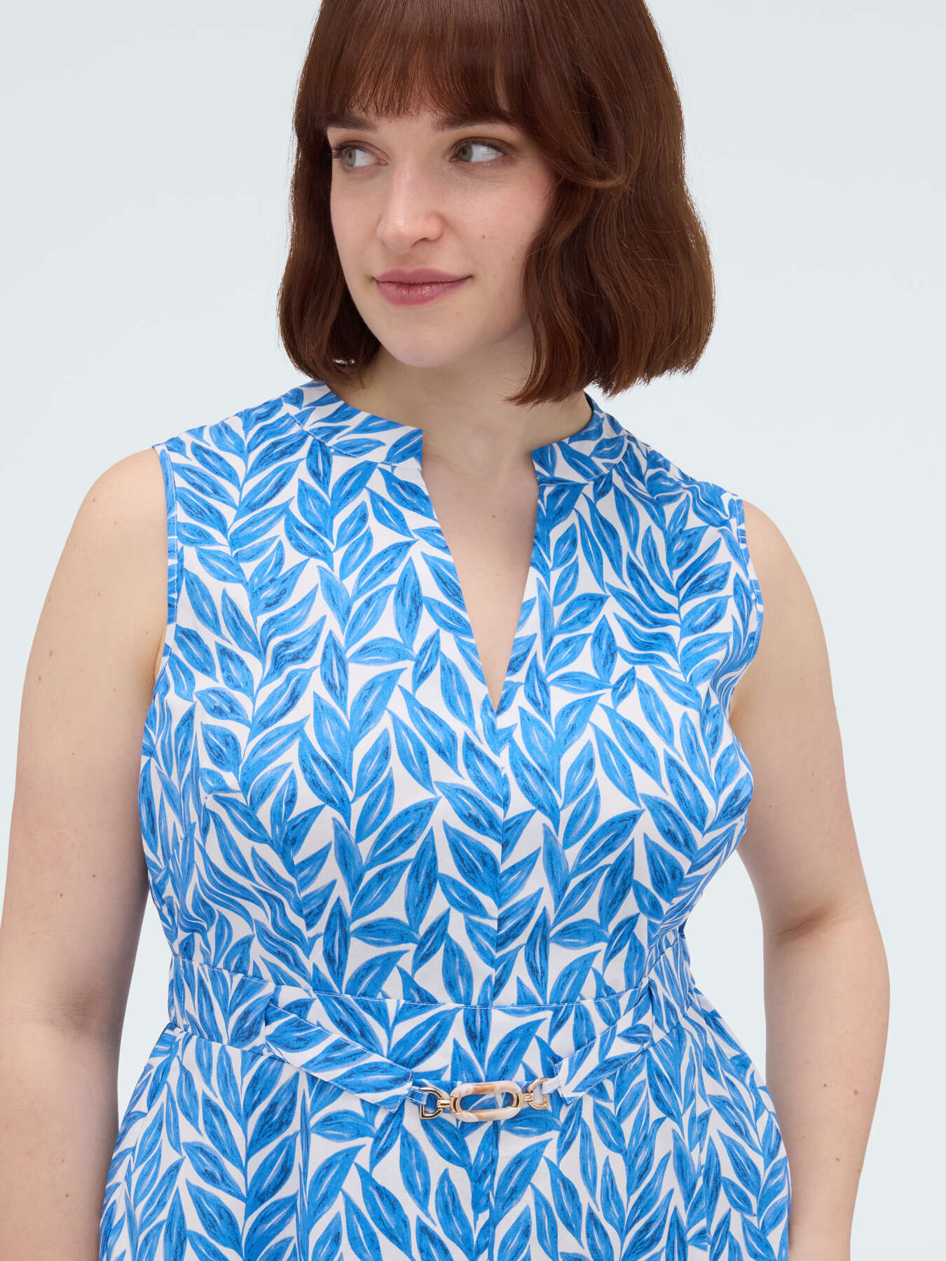 Long foliage cotton dress image number 3