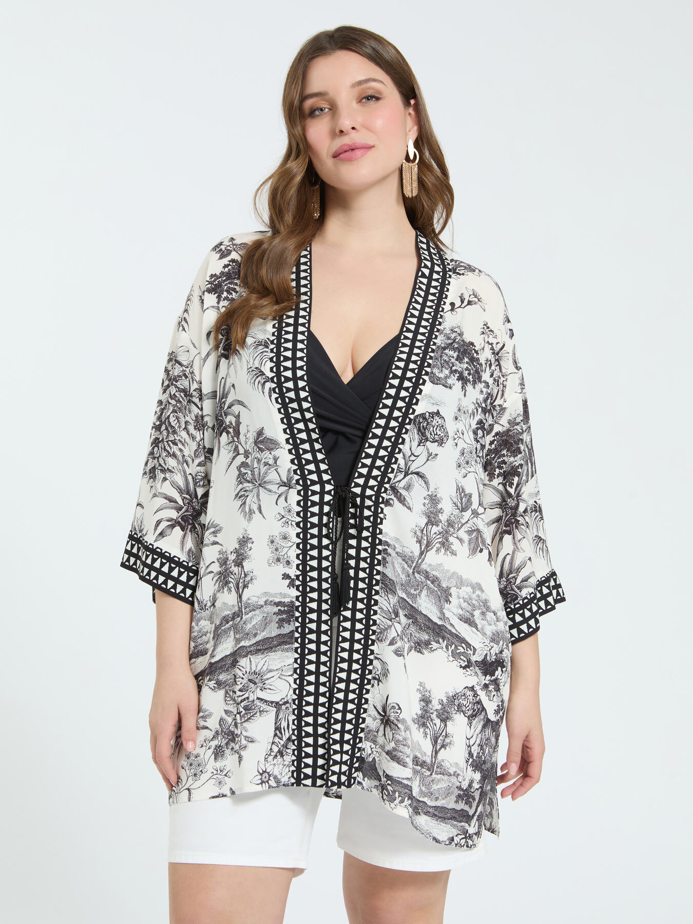 Open viscose kaftan image number 0