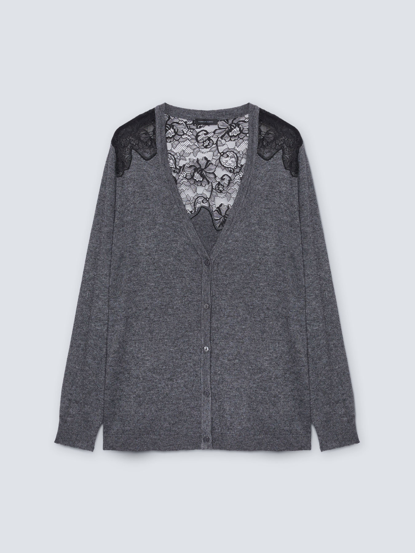 Cárdigan con aplicación de encaje image number 3