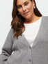 Deep V-neck cardigan with buttons image number 2