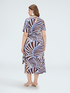 Midi dress with print and knot image number 1