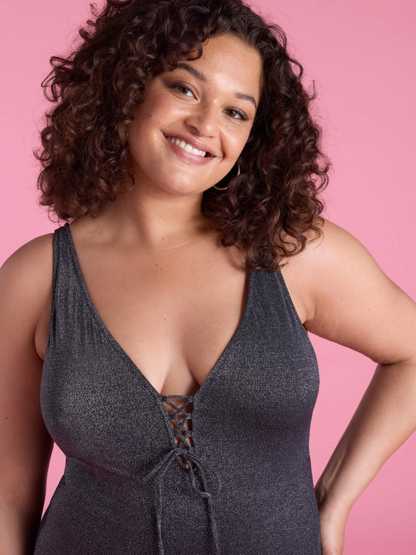 Maillot de bain une pièce noir lurex image number 5