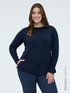 Crew neck sweater in viscose blend image number 0